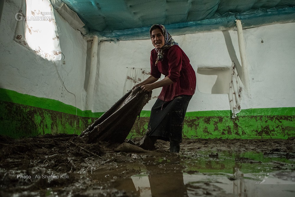 وضعیت خسارت دیدگان سیل در روستای مصطفی لو شهرستان خلخال